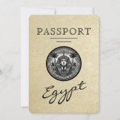Champagne Egypt Passport Wedding Save the Date セーブザデート (正面)