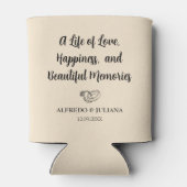 Champagne Elegant Wedding Cheers to Love Can  缶クーラー (裏面)