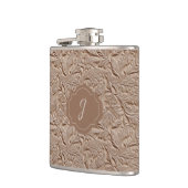 Champagne Faux Tooled Leather Vinyl  フラスク (左)