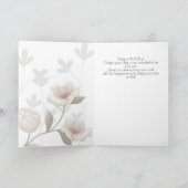 Champagne Floral Birthday Card カード (内部)