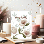 Champagne Floral Birthday Card カード