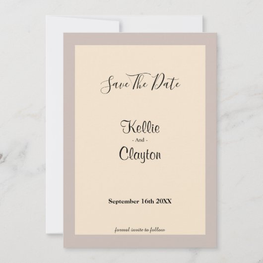 Champagne Framed Save The Date セーブザデート (正面)