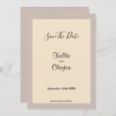 Champagne Framed Save The Date セーブザデート (正面/裏面)