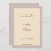 Champagne Framed Save The Date セーブザデート (正面/裏面)