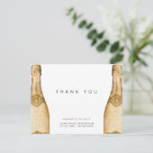 Champagne Funeral Loss of Life Thank You ポストカード (スタンド正面)