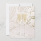 Champagne Glass Soft Draped wedding invitation (裏面)