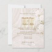 Champagne Glass Soft Draped wedding invitation (正面)