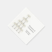Champagne Glasses Simple Wedding スタンダードカクテルナプキン (角)