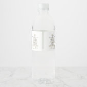 Champagne Glasses Simple Wedding ペットボトルラベル (裏面)