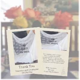 Champagne Glasses Wedding サンキューカード