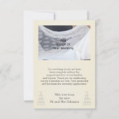 Champagne Glasses Wedding サンキューカード (裏面)