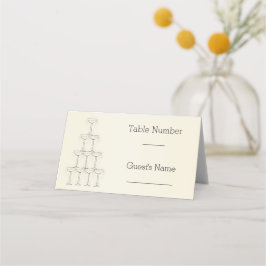 Champagne Glasses Wedding プレイスカード