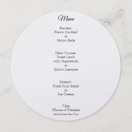 Champagne Glasses Wedding メニュー