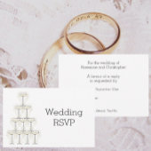 Champagne Glasses Wedding 出欠カード