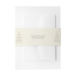 Champagne Glasses Wedding 招待状ベリーバンド