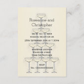 Champagne Glasses Wedding Reception エンクロージャーカード (裏面)