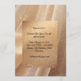 Champagne Glow New Year 2025 Invitation – Editable 招待状