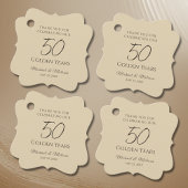 Champagne Gold 50th Anniversary Favor Tag フェイバータグ