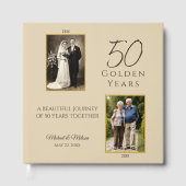 Champagne Gold 50th Anniversary Guestbook ゲストブック (正面)