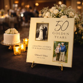 Champagne Gold 50th Anniversary Guestbook   ゲストブック