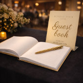Champagne Gold 50th Anniversary Guestbook ゲストブック