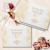 Champagne Gold Baroque Elegant Wedding ラウンドシール