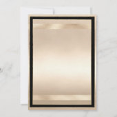Champagne Gold Black Glamour Luxury Save the Date 招待状 (裏面)
