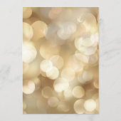 Champagne Gold Bokeh Elegant Bridal Shower 招待状 (裏面)