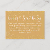 Champagne Gold Books for Baby Glitter Heart エンクロージャーカード (正面)