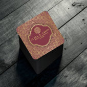 Champagne gold calligraphy romantic weeding ペーパーコースター