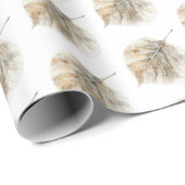 Champagne Gold Leaves Christmas ラッピングペーパー (ロールコーナー)