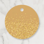 Champagne Gold Oh Girl Favor Glitter Confetti フェイバータグ (裏面)