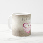 Champagne Gold Pink Heart Candle Be A Light コーヒーマグカップ (正面左)