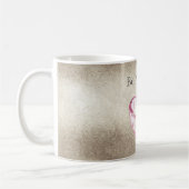 Champagne Gold Pink Heart Candle Be A Light コーヒーマグカップ (左)