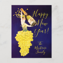 Champagne Grapes New Year  シーズンポストカード