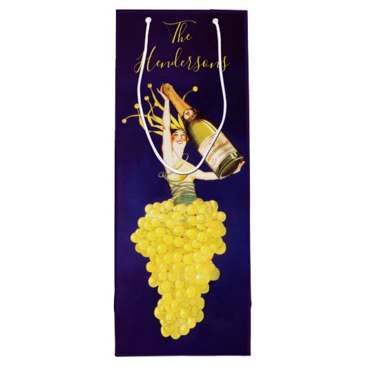 Champagne Grapes  Wine Gift Bag ワインギフトバッグ (裏面)