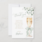 Champagne Greenery Thank You Card サンキューカード (正面)
