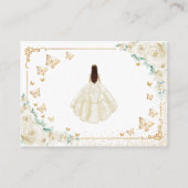 Champagne Ivory Gold Quinceanera Reception Details エンクロージャーカード (裏面)