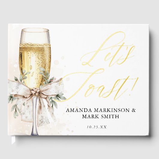 Champagne Let's Toast Winter Engagement ゲストブック (正面)