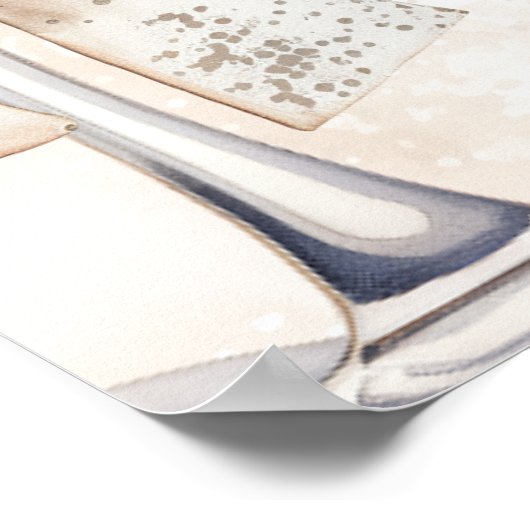 Champagne Let's Toast Winter Engagement Welcome ポスター (角)