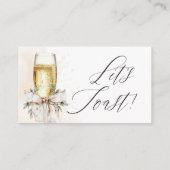 Champagne Let's Toast Winter Generic エンクロージャーカード (裏面)