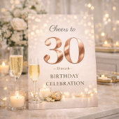 Champagne Lights 30th Celebration Invitation 招待状