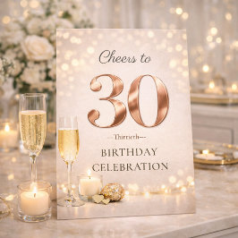 Champagne Lights 30th Celebration Invitation 招待状