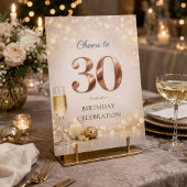 Champagne Lights 30th Celebration Invitation 招待状