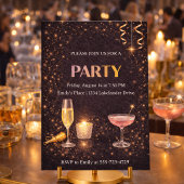 Champagne Lights Celebration Invitation 招待状