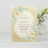 Champagne Lustrous Spring Wedding 招待状 (スタンド正面)