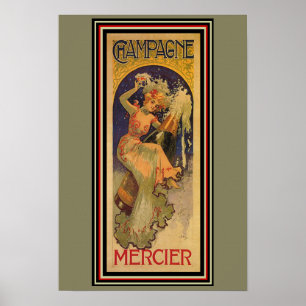 Champagne Mercier Art Nouveau Poster 13 x 19 ポスター