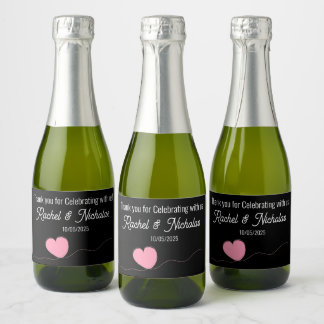 Champagne mini bottles favors personalized スパークリングワインラベル