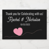 Champagne mini bottles favors personalized スパークリングワインラベル (シングルラベル)