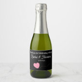 Champagne mini bottles favors personalized スパークリングワインラベル (正面)